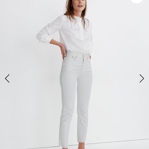 Madewell perfect vintage crop Jean- white